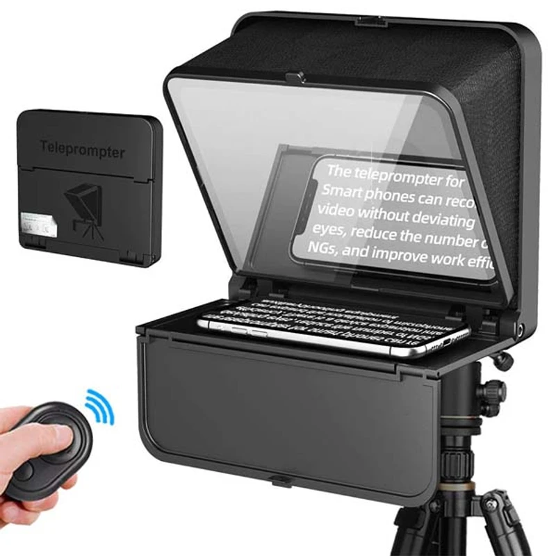 LENSGO TC7 8” Teleprompter for iPad Tablet Smartphone DSLR Camera