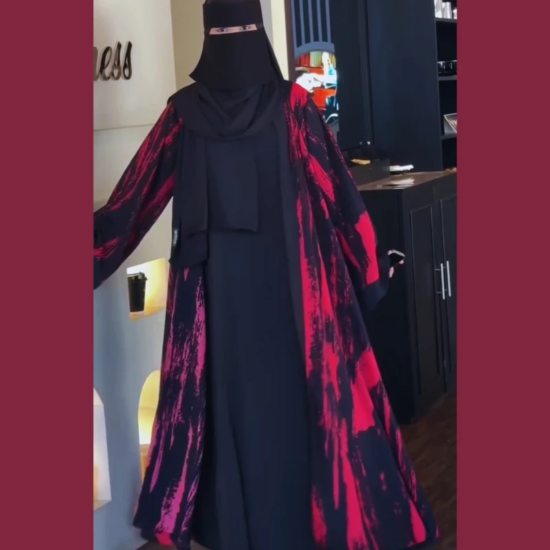 Printed Koti Abaya - Image 3