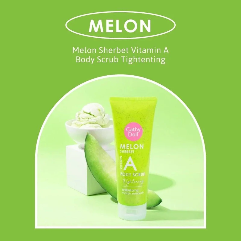 Cathy Doll Melon Body Scrub (320g) – Made in Thailand