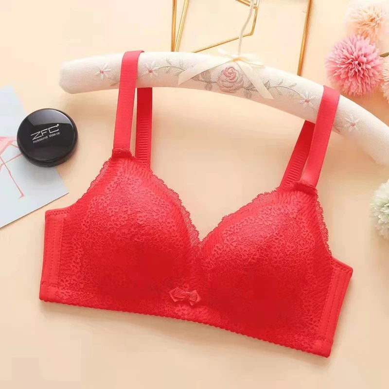 Summer Lace B Cup Quinquagenarian Thin Push Up Bra - Wire-Free Comfort
