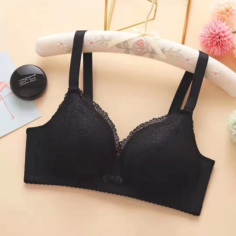 Summer Lace B Cup Quinquagenarian Thin Push Up Bra - Wire-Free Comfort - Image 5