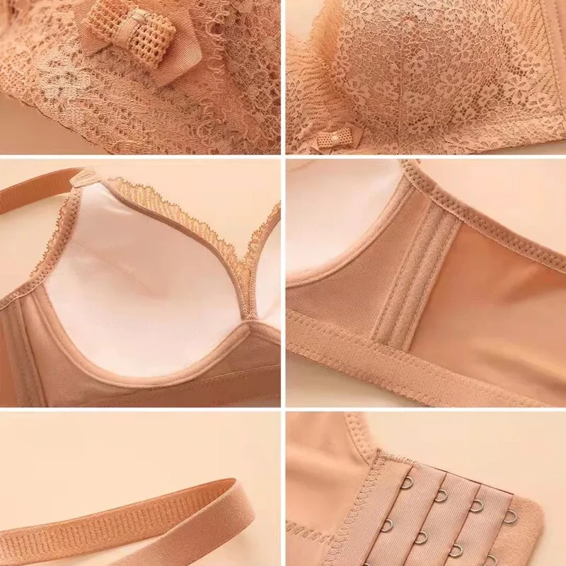 Summer Lace B Cup Quinquagenarian Thin Push Up Bra - Wire-Free Comfort - Image 6