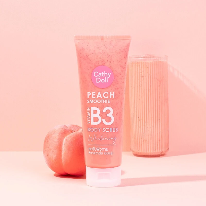Cathy Doll Peach Body Scrub (320g) – Made in Thailand