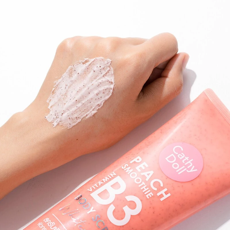 Cathy Doll Peach Body Scrub (320g) – Made in Thailand - Image 3