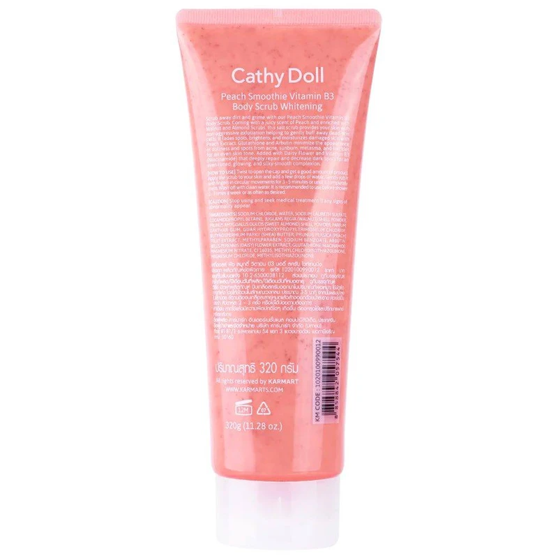 Cathy Doll Peach Body Scrub (320g) – Made in Thailand - Image 4