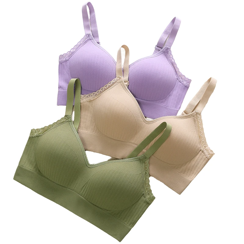 কিশোরী মেয়েদের সুতির টিউব ব্রা ব্যাক বাকল ফিক্সড কাপ সেট প্লাস সাইজ সিমলেস ব্রা।