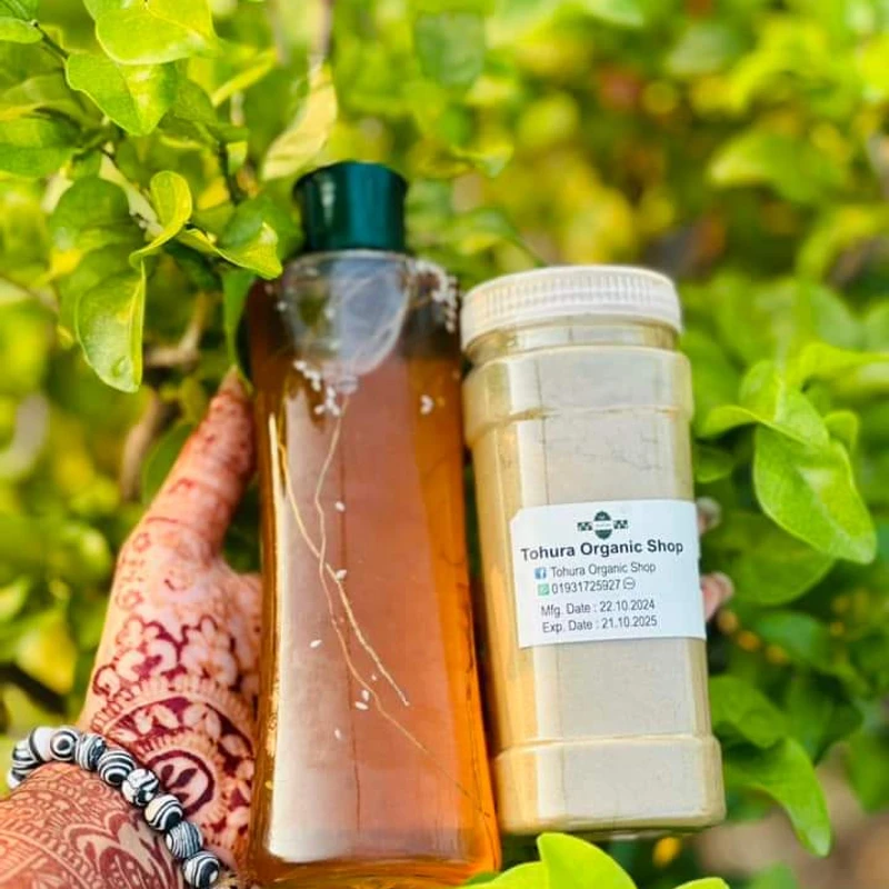 100% Organic Hair Combo Package – Oil 200ml + Hair pak 100gm