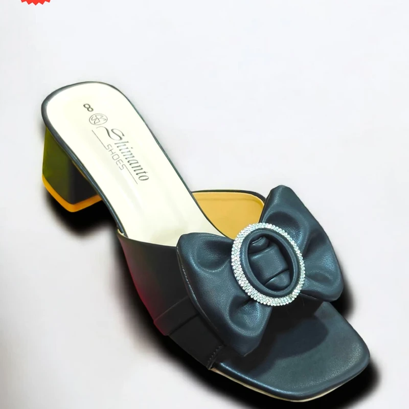 LADIES BOX HEELED SANDAL
