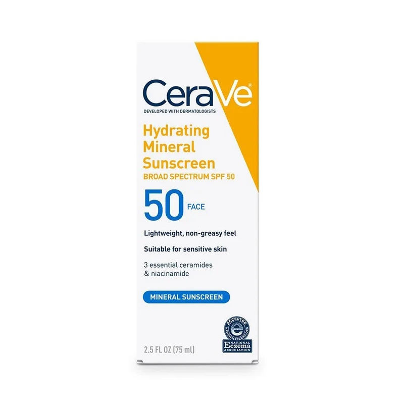 CeraVe Hydrating Mineral Face Sunscreen Broad Spectrum SPF 50
