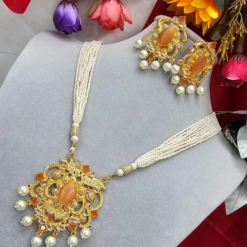 Designer Pearl & Stone Set