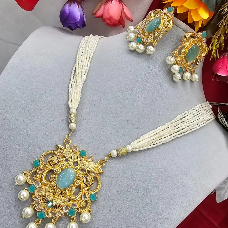 Designer Pearl & Stone Set