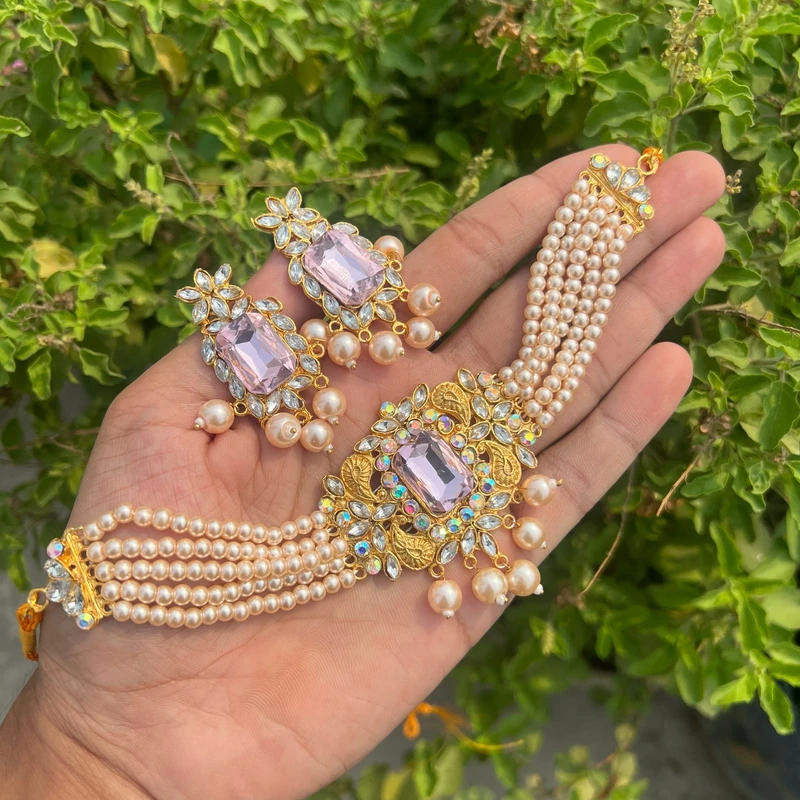 Kundan simple necklace