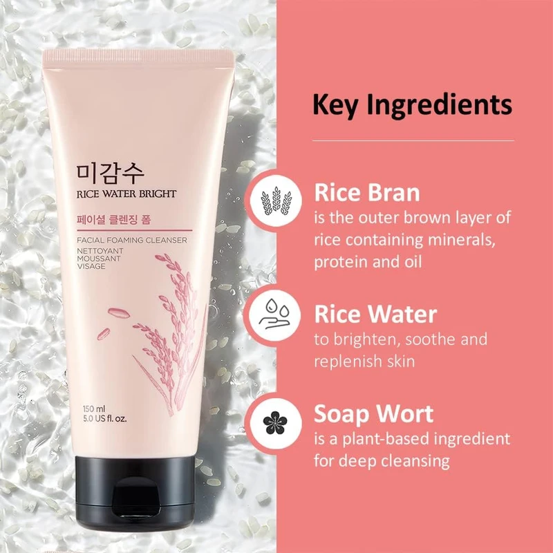 The Face Shop Rice Water Bright Foaming Cleanser - Image 4