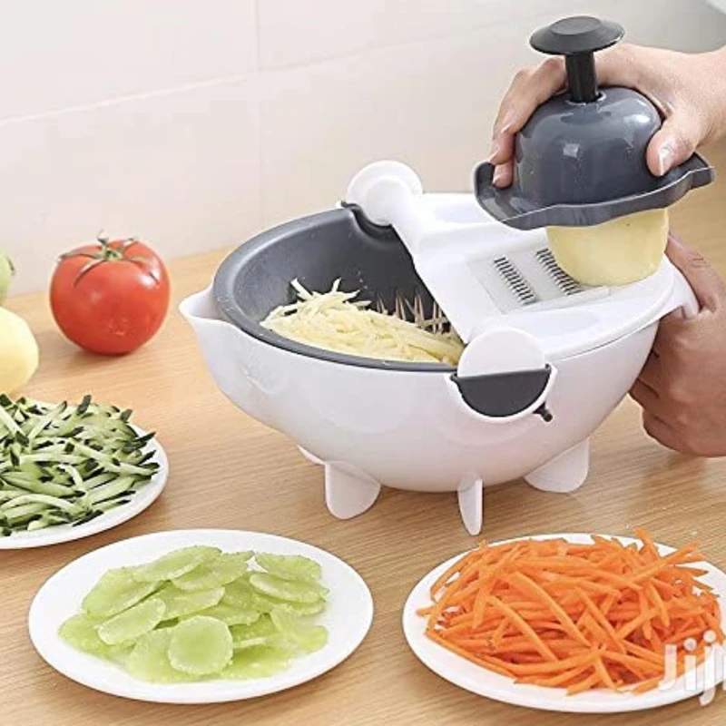 9 in 1 Vegetables cutter with Drain Basket