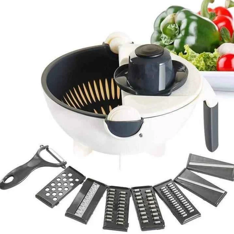 9 in 1 Vegetables cutter with Drain Basket