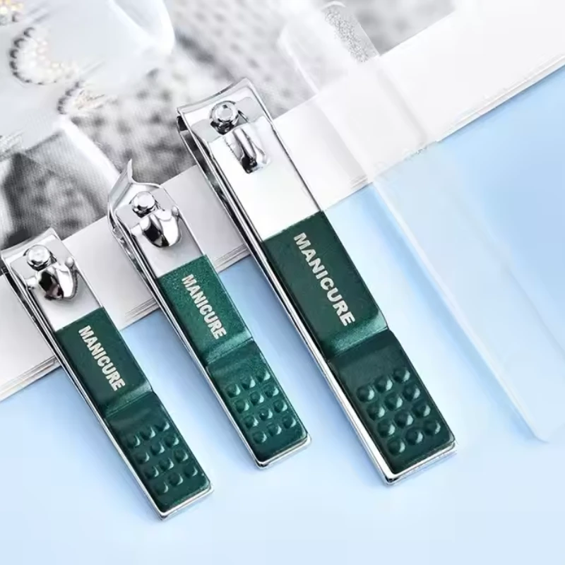 4PCS Nail Clippers Set Stainless Steel Fingernail Toenail Cutter Splash-proof Nail Scissor Manicure Tools Nail Art Accessories - Image 5