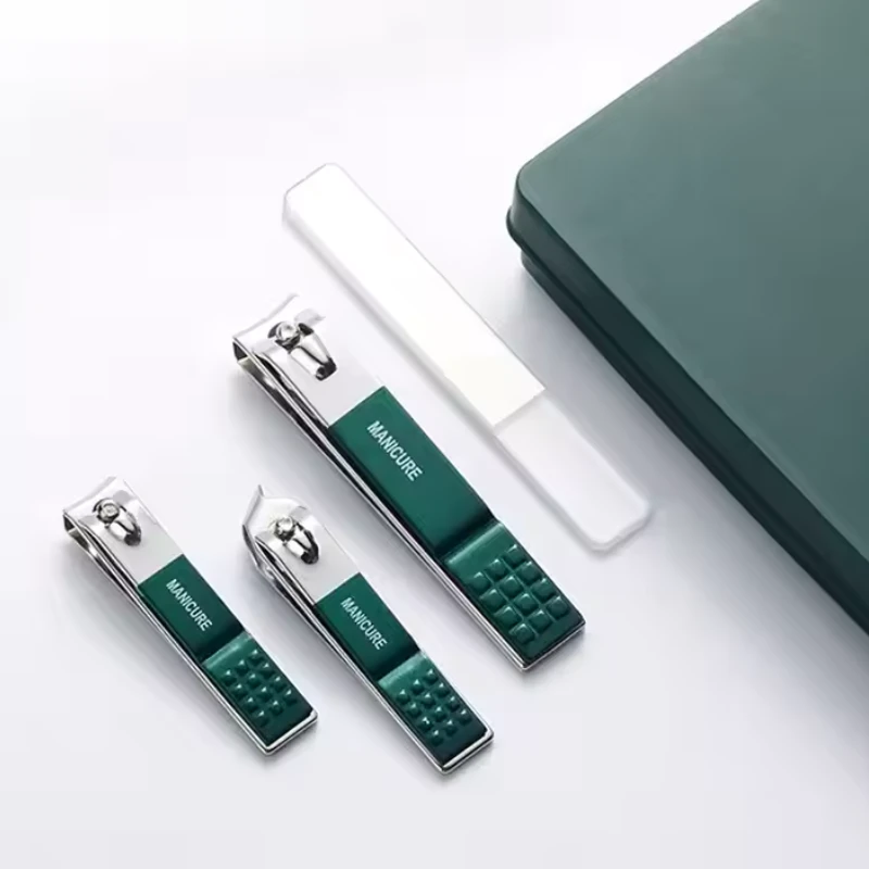 4PCS Nail Clippers Set Stainless Steel Fingernail Toenail Cutter Splash-proof Nail Scissor Manicure Tools Nail Art Accessories - Image 6