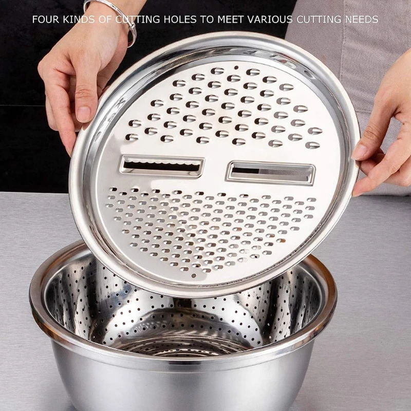 Free Delivery Offer - 3 in 1 Kitchen Grater with Drain Basket - Image 4