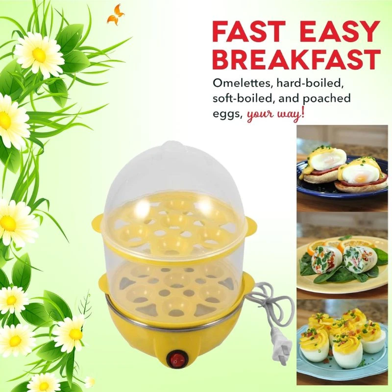 Multifunctional Double Layers Electric Smart Egg Boiler Egg Steamer Poacher