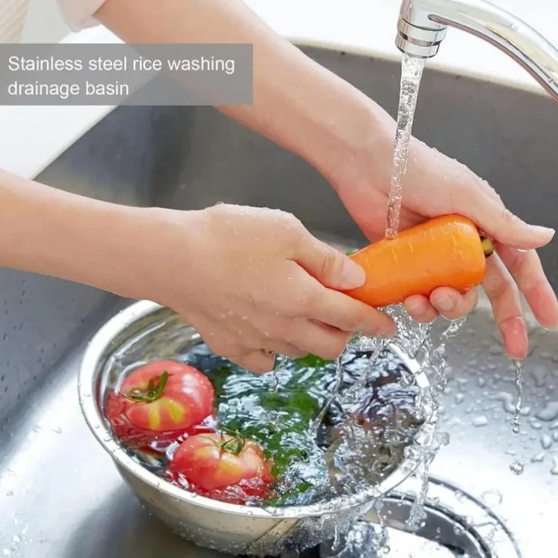 Multifunctional Kitchen Bowl with Strainer(2pcs) - Image 4