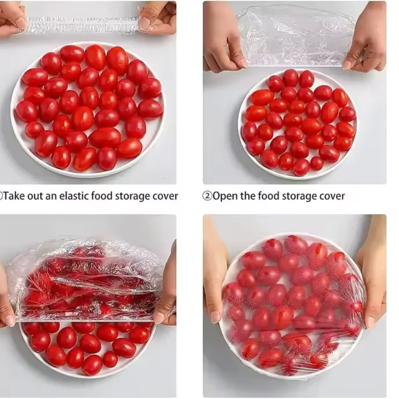 100 Pcs / 1 Packet - Reusable Food Safety Cover Cap - Image 3