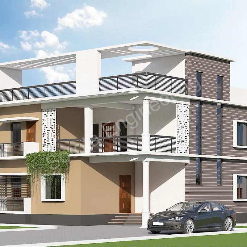 মেঘমহল- ডুপ্লেক্স আবাসিক ভবন - বাজেট ৭১ লাখ