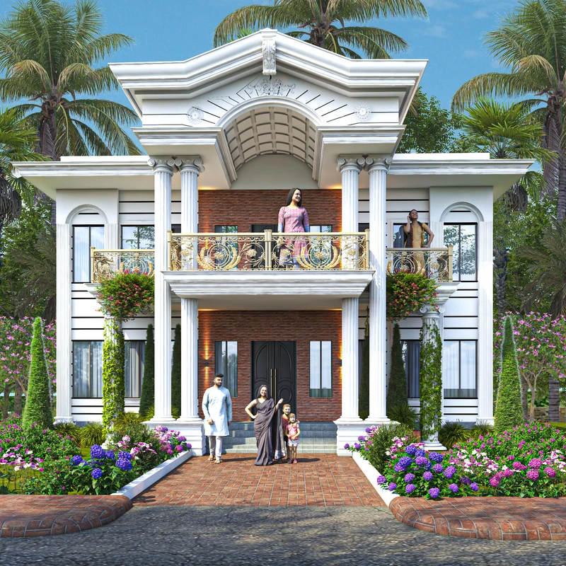 স্বপ্নছোঁয়া নীড় - ডুপ্লেক্স আবাসিক ভবন - বাজেট ৪৫ লাখ