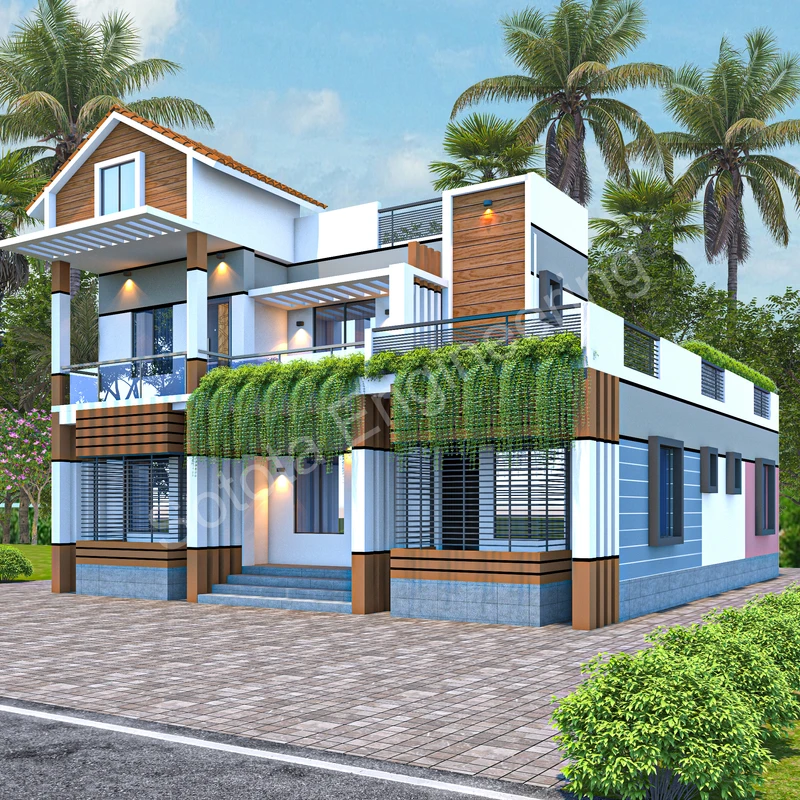 স্মৃতিমেঘ কুটির - ডুপ্লেক্স আবাসিক ভবন - বাজেট ৫০ লাখ - Image 4