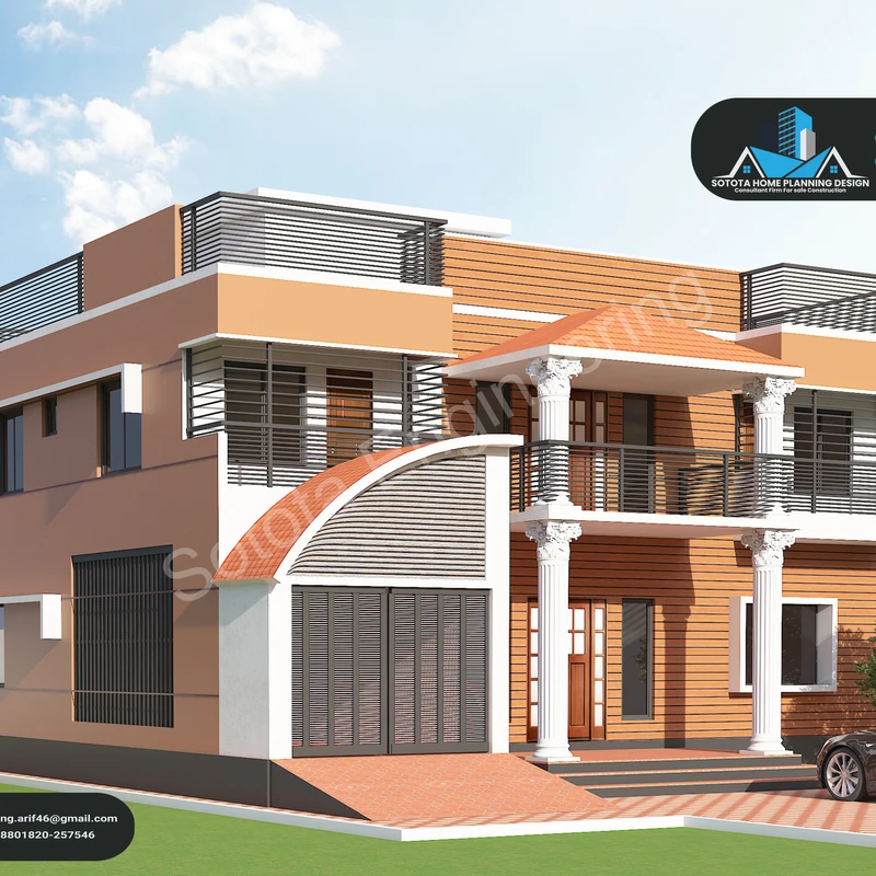 রঙ্গধনু- ডুপ্লেক্স আবাসিক ভবন - বাজেট ৭০ লাখ