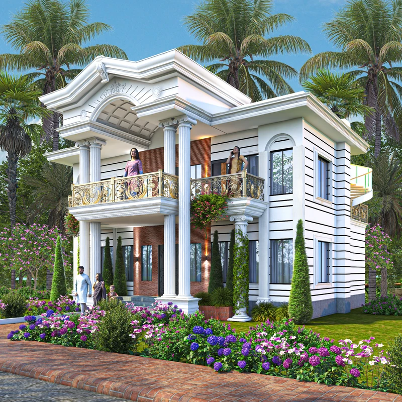 স্নেহধারা ভিলা - ডুপ্লেক্স আবাসিক ভবন - বাজেট ৭০ লাখ