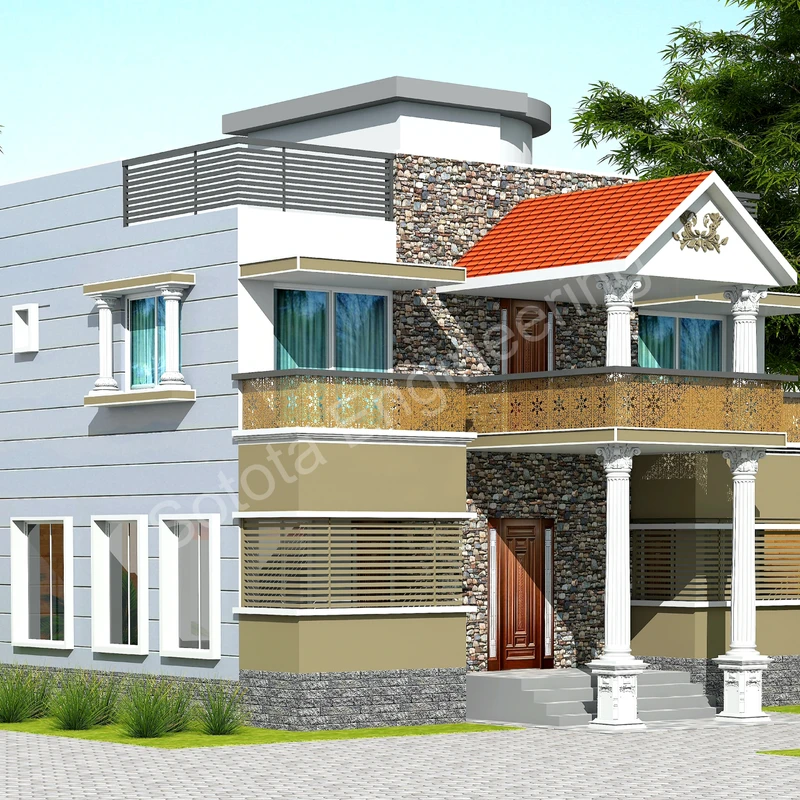 অধরা মঞ্জিল- ডুপ্লেক্স আবাসিক ভবন - বাজেট ৬৫ লাখ