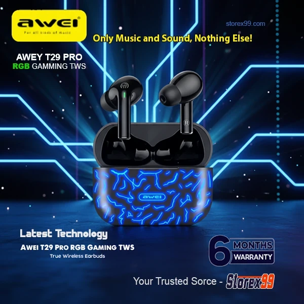 Awei T29 Pro Bluetooth RGB Gaming TWS - Image 3