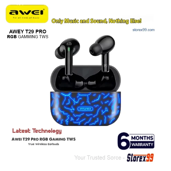Awei T29 Pro Bluetooth RGB Gaming TWS - Image 5