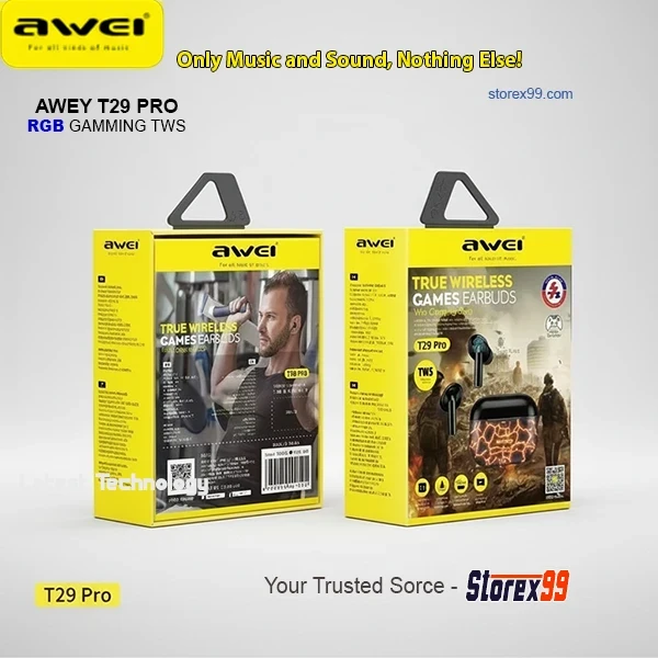 Awei T29 Pro Bluetooth RGB Gaming TWS - Image 7