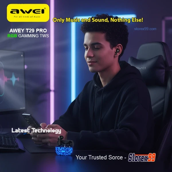 Awei T29 Pro Bluetooth RGB Gaming TWS - Image 9