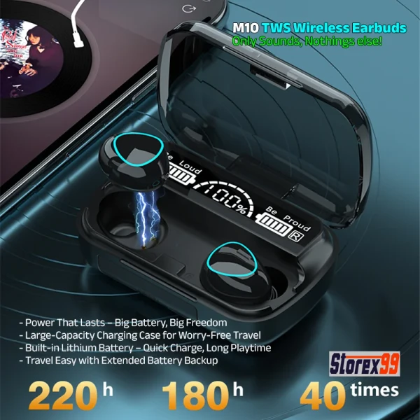 M10 TWS Wireless Earbuds - Image 5