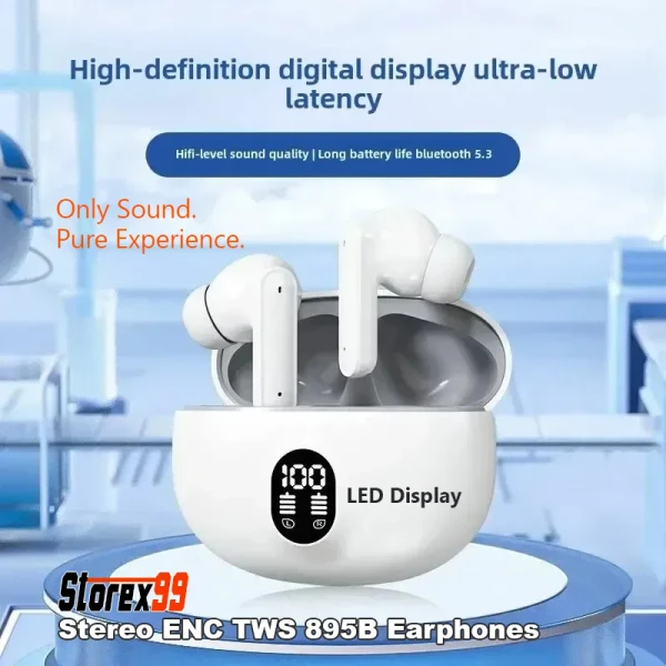 Stereo ENC TWS 895B Earphones - Image 3