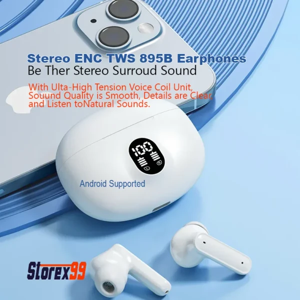 Stereo ENC TWS 895B Earphones - Image 4