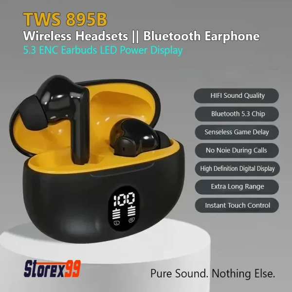 Stereo ENC TWS 895B Earphones - Image 8