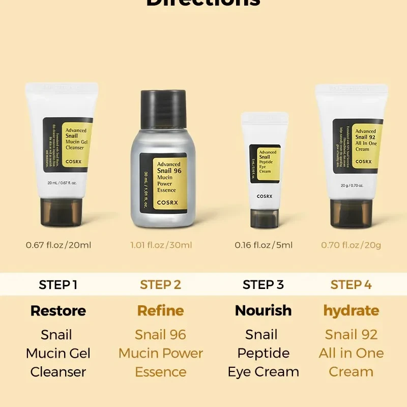 Cosrx All About Snail Kit 4-Step