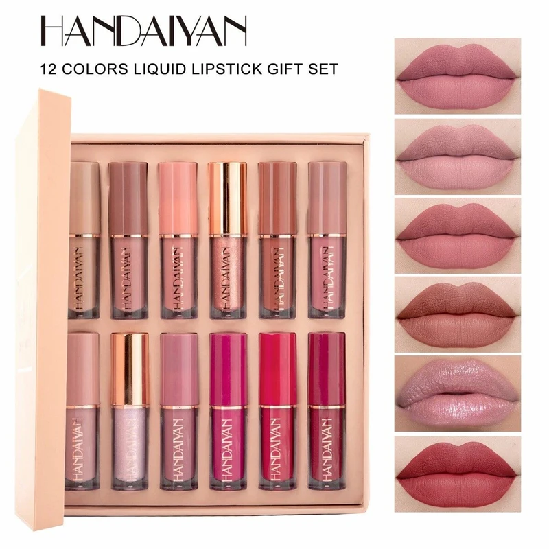 Handaiyan 12 Colors Velvet Matte Liquid Lipstick