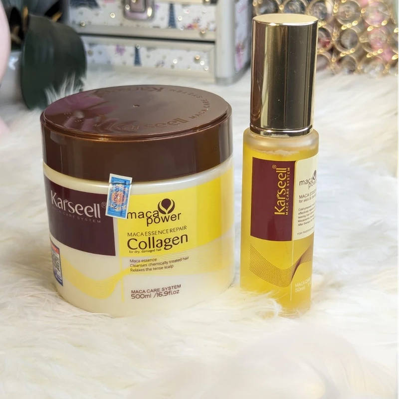 Karseell Collagen Hair Mask & Essence Oil Combo - Image 6