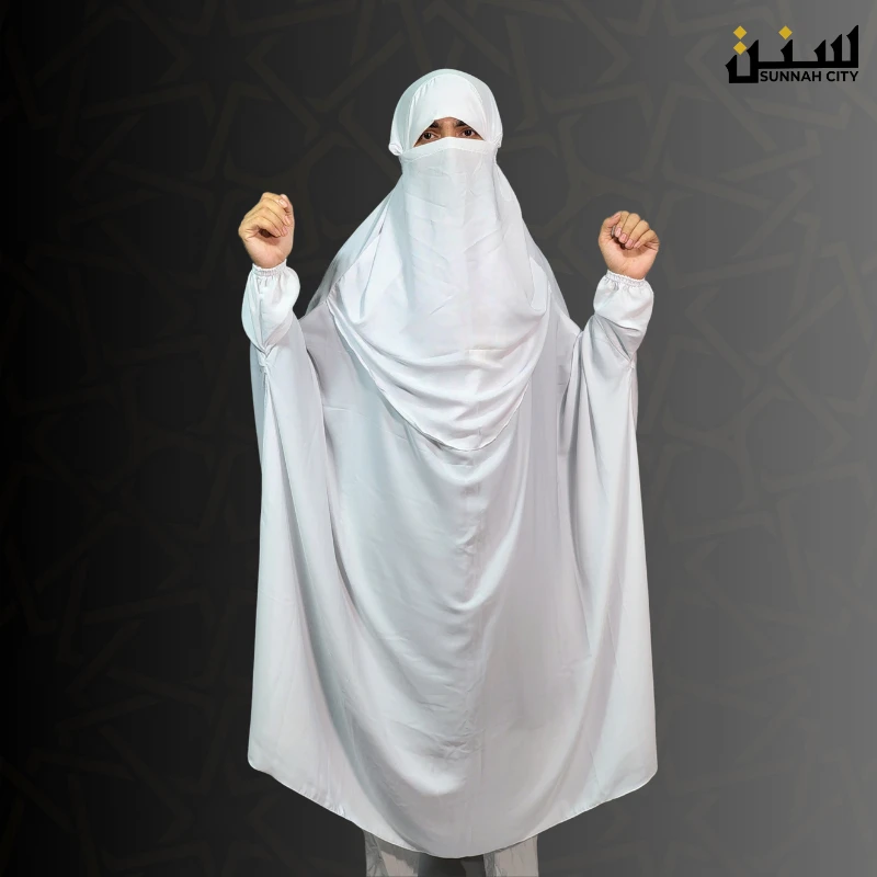 White color long khimar | Hajji khimar
