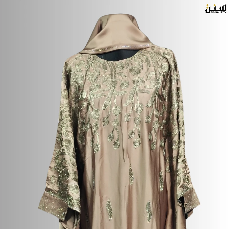 Irani Party Afghan | Gold Color Abaya