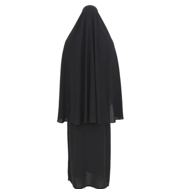 Women Hajj Umrah Borka Set+Hijab (Black)