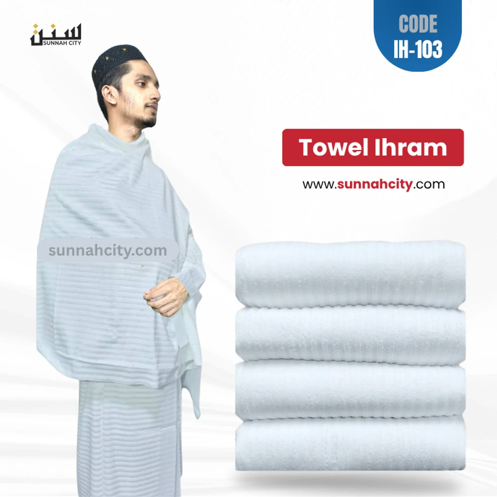 Towel Men’s Cotton Ihram – (103) Soft & Moisture-Absorbent