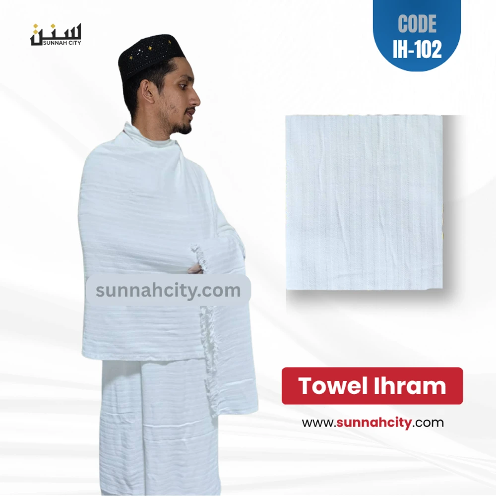 Towel Cotton Men’s Ihram – Soft & Moisture-Absorbent