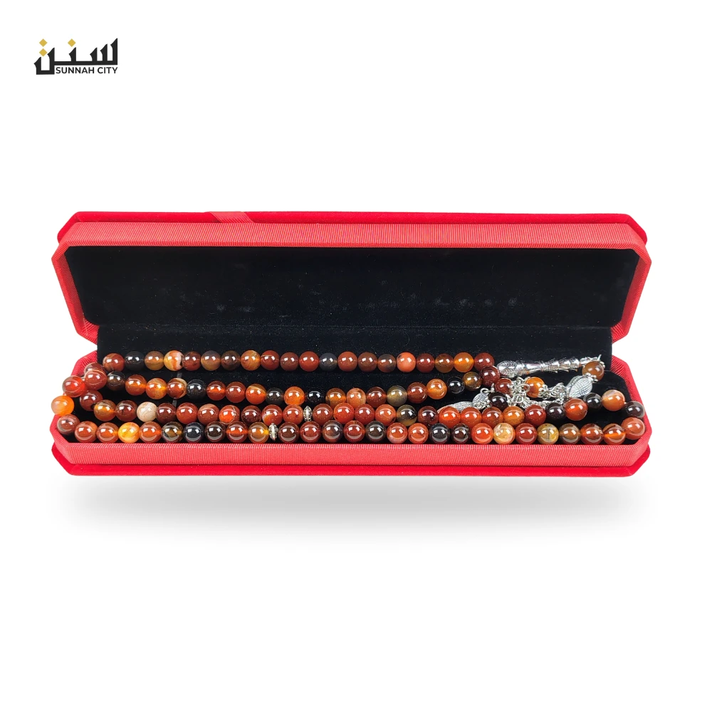 Multi-Color Solemani Aqeeq 99 Beads Natural Stone Tasbih