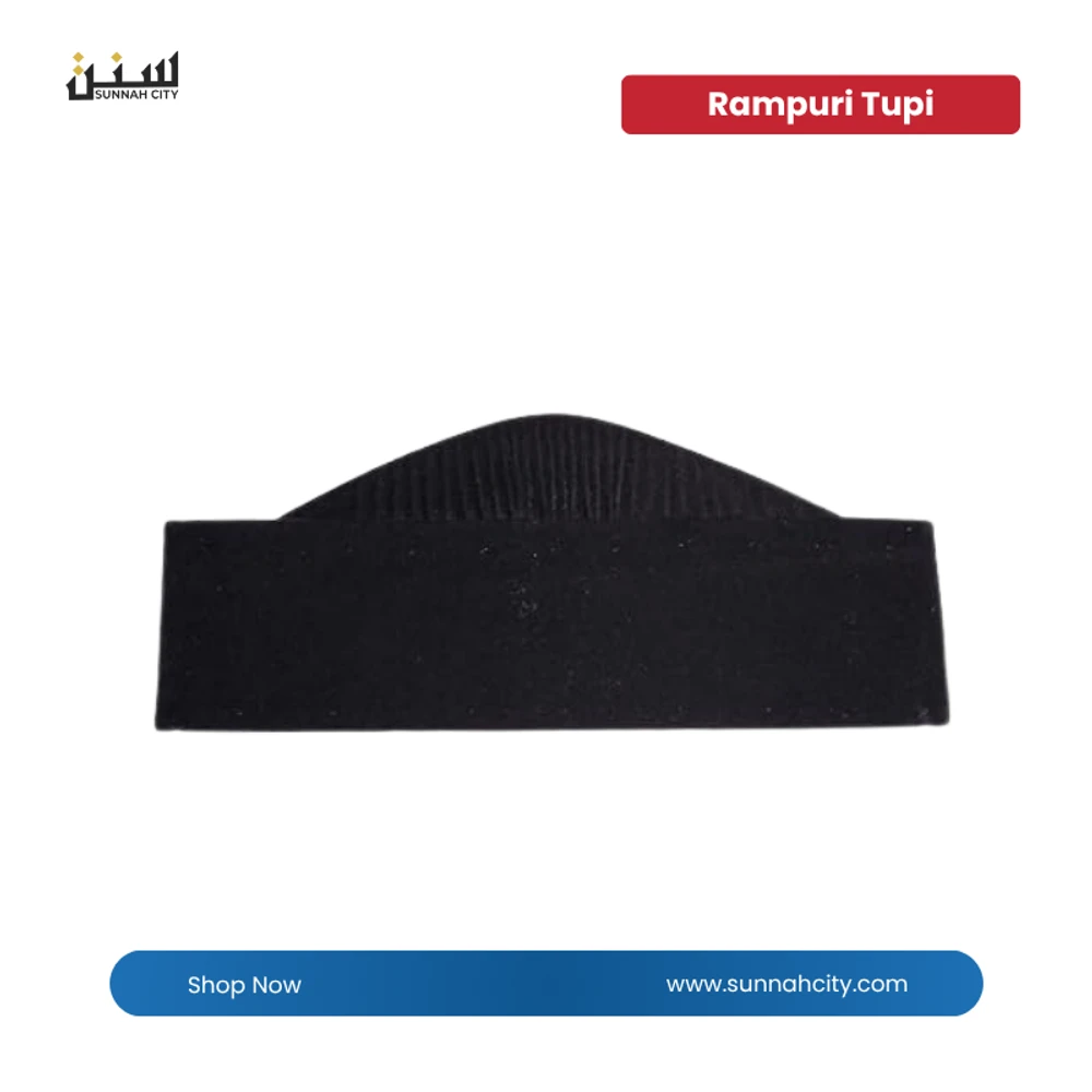 Rampuri Tupi – Black Makmal Fabric