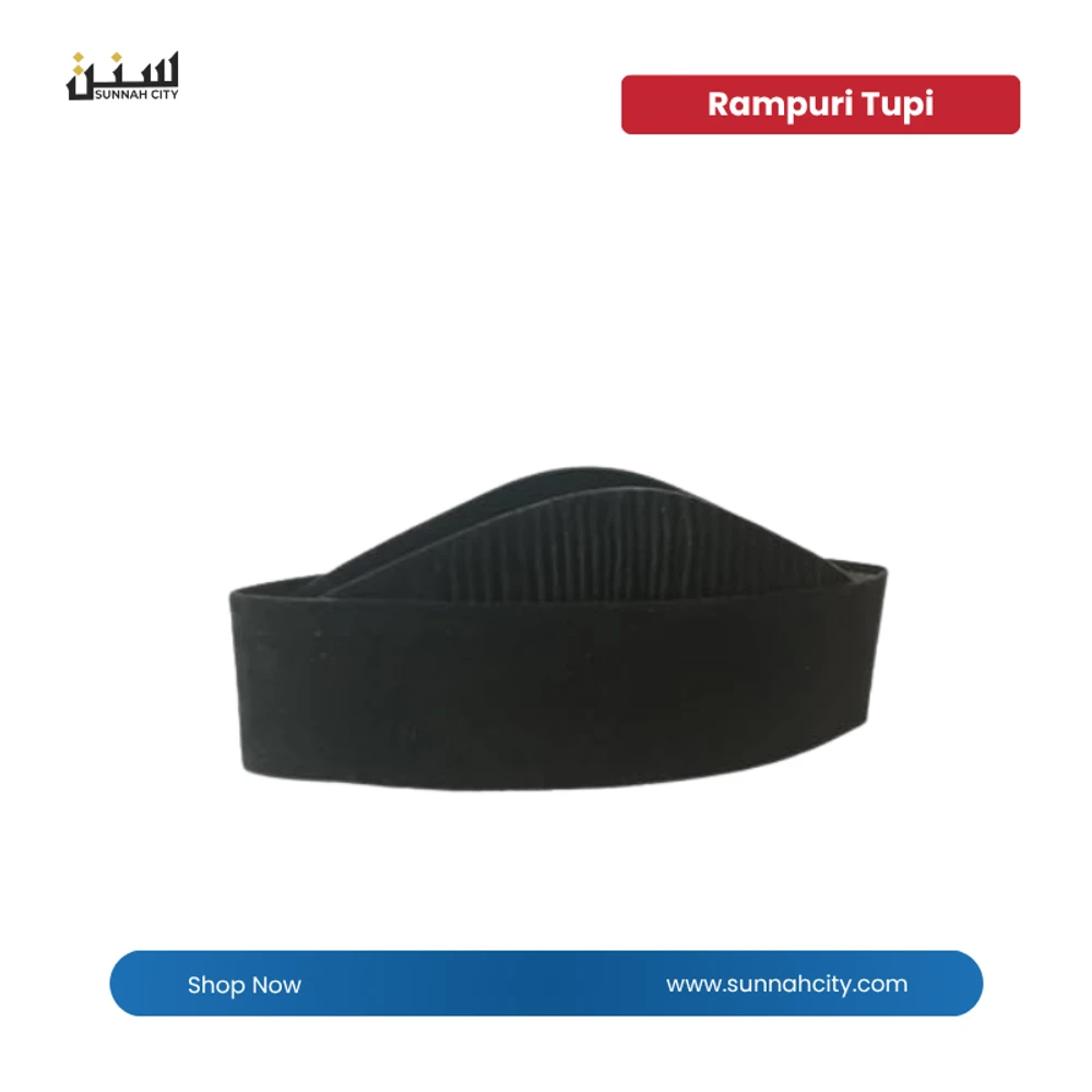 Rampuri Tupi – Black Makmal Fabric